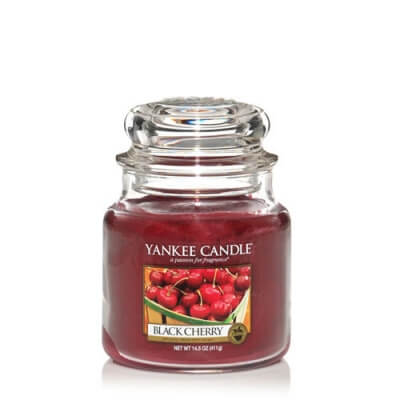 YANKEE CANDLE ŚREDNIA ŚWIECA BLACK CHERRY