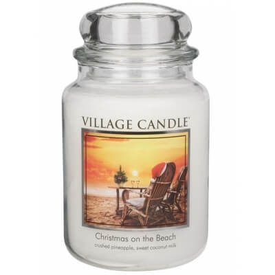 Village candle Christmas on the beach
